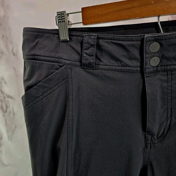 REI Co Op Pants Women 14 Black Screeline Hiking Nylon UPF Convertible Capri - Picture 2 of 15